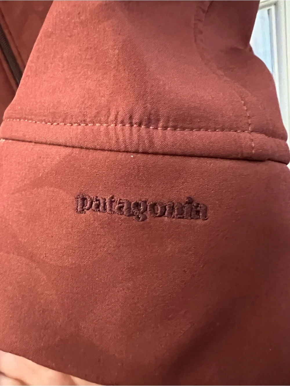 Patagonia Women's Brick Red Zip-Front Bomber Jacket
